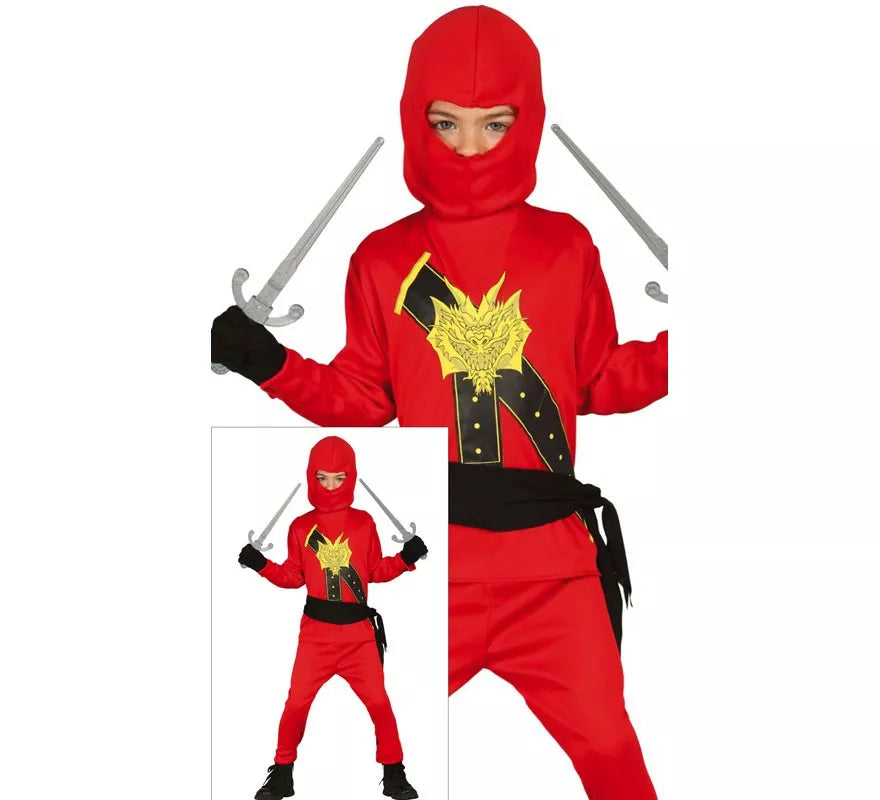Translation missing: de.Disfraz de Ninja rojo para niño