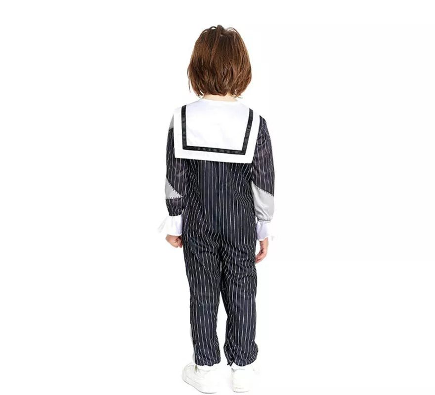 Translation missing: de.Disfraz de Niño Tenebroso a rayas para bebé y niño