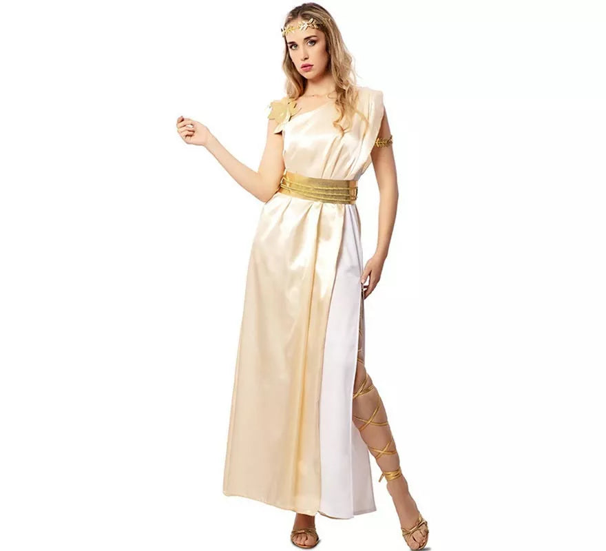 Translation missing: de.Disfraz de Noble Romana beige deluxe para mujer