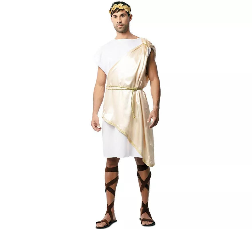 Translation missing: de.Disfraz de Noble Romano beige deluxe para hombre