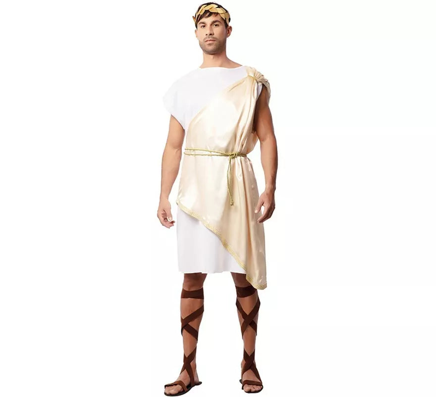 Translation missing: de.Disfraz de Noble Romano beige deluxe para hombre