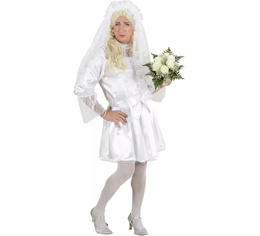 Translation missing: de.Disfraz de Novia blanca para hombre