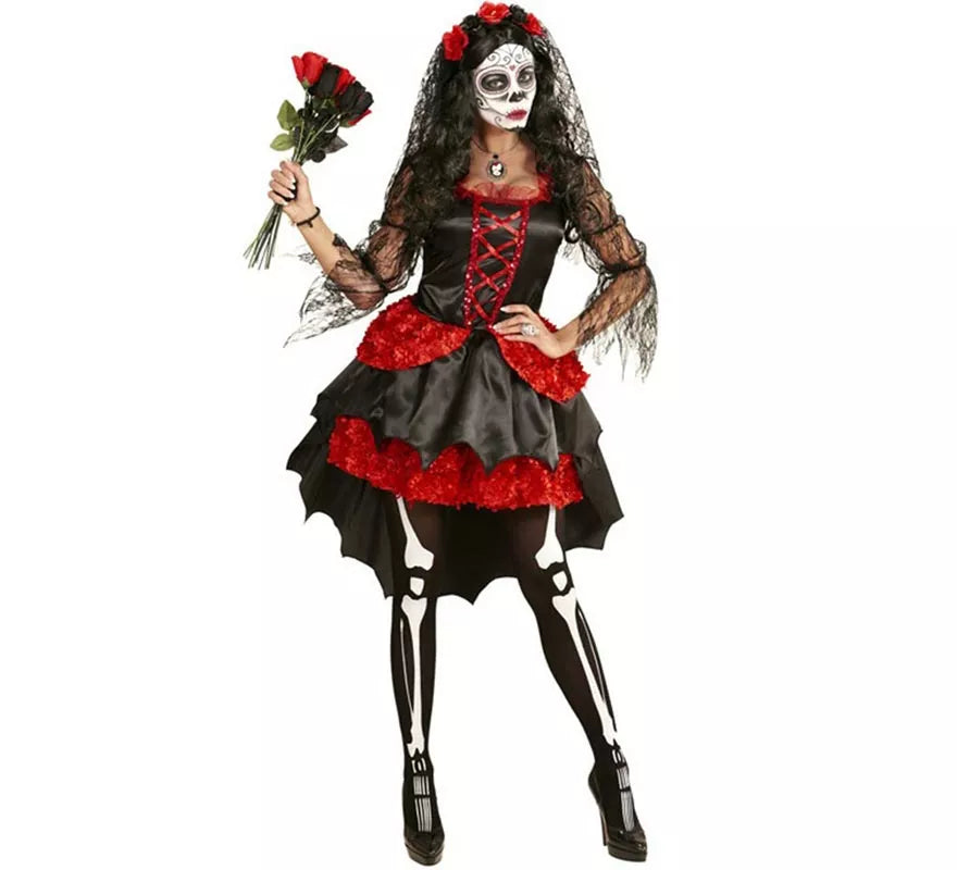 Translation missing: de.Disfraz de Novia Esqueleto Catrina para mujer