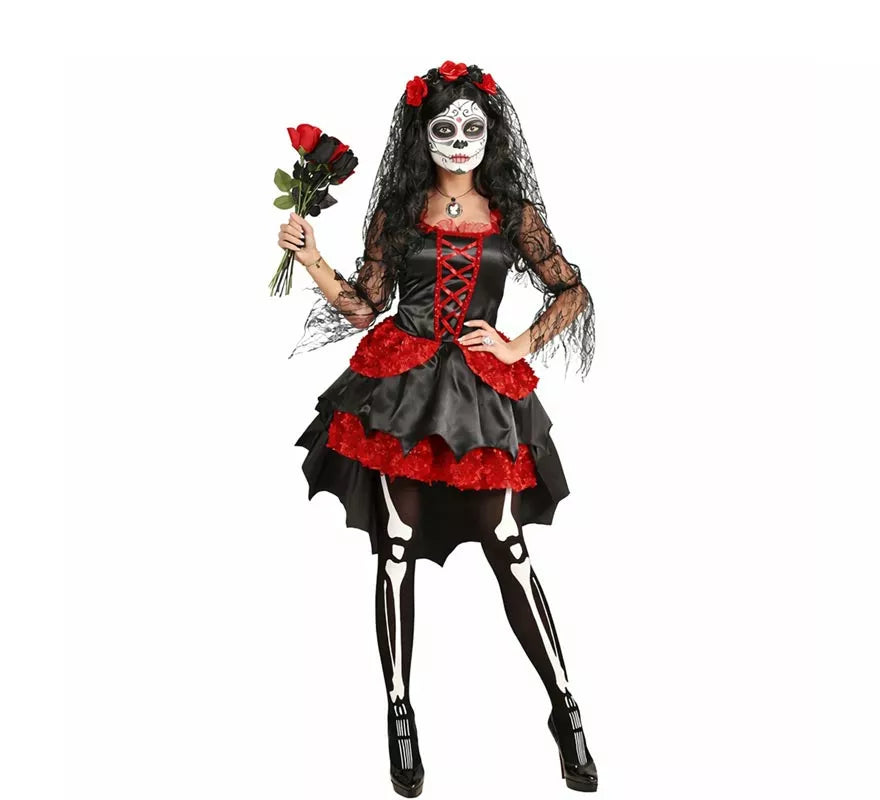 Translation missing: de.Disfraz de Novia Esqueleto Catrina para mujer