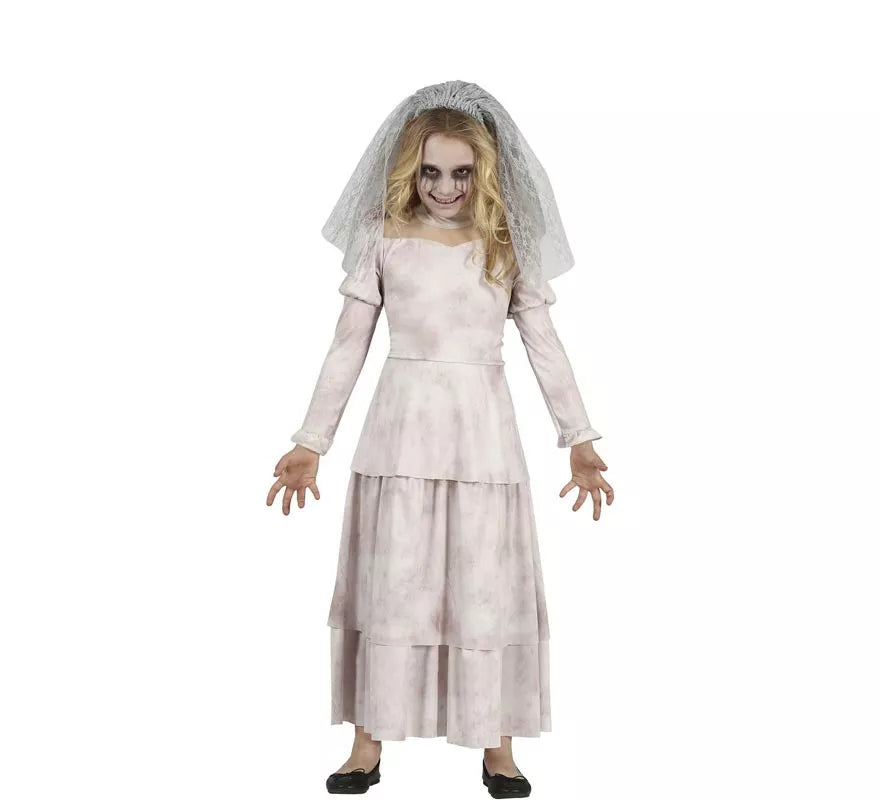 Translation missing: de.Disfraz de Novia Fantasma Triste para niña