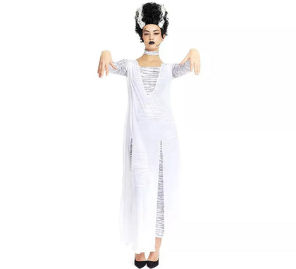Disfraz de Novia Monster vestido blanco para mujer