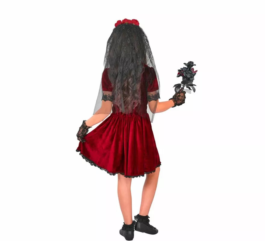 Translation missing: de.Disfraz de Novia Vampiresa Gótica para niña