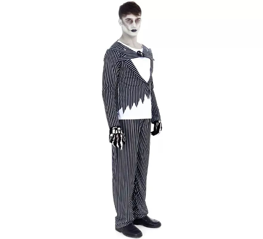 Disfraz de Novio Halloween a rayas para hombre