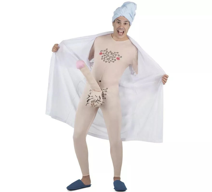 Translation missing: de.Disfraz de Nudista en bata para hombre