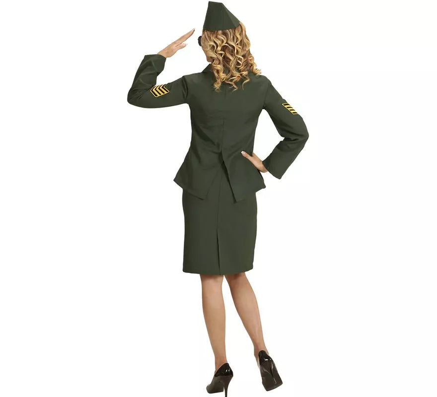 Translation missing: de.Disfraz de Oficial de la Armada verde para mujer