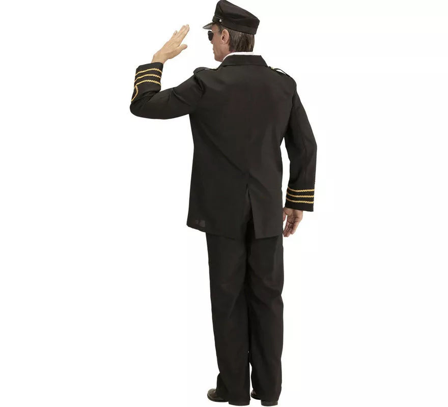 Translation missing: de.Disfraz de Oficial de la Marina en Negro para hombre
