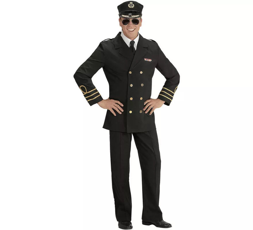 Translation missing: de.Disfraz de Oficial de la Marina en Negro para hombre