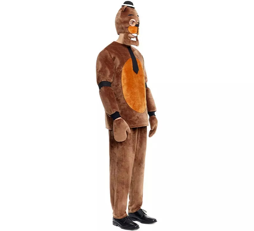 Translation missing: de.Disfraz de Oso de Peluche Terrorífico con guantes para hombre