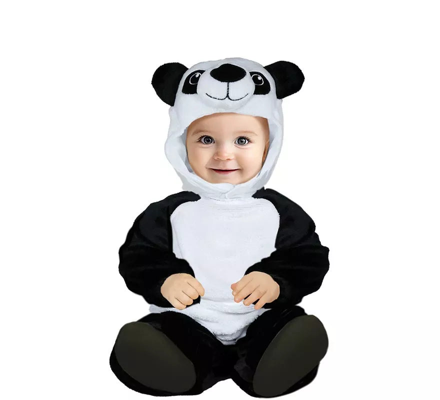 Translation missing: de.Disfraz de Oso Panda con capucha para bebé