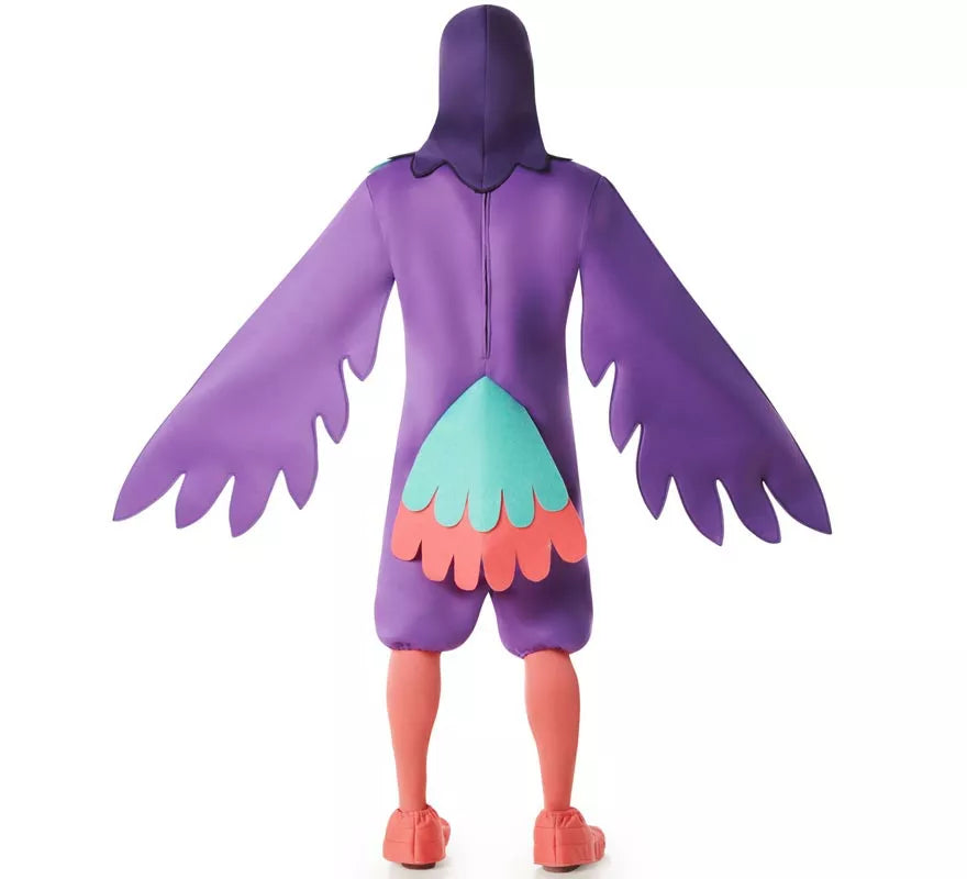 Translation missing: de.Disfraz de Pájaro Guacamayo morado para hombre