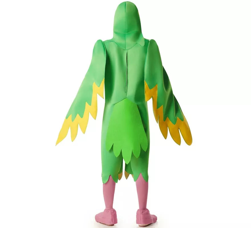 Translation missing: de.Disfraz de Pájaro Papagayo verde para hombre