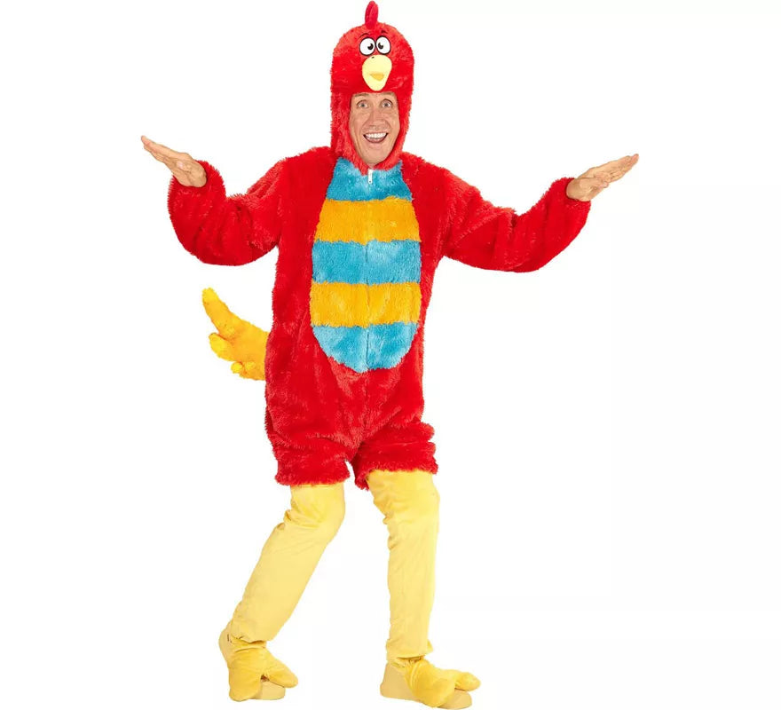 Translation missing: de.Disfraz de Pájaro Rojo en Peluche Suave para adulto