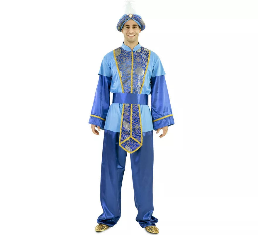 Translation missing: de.Disfraz de Paje Real Azul para hombre