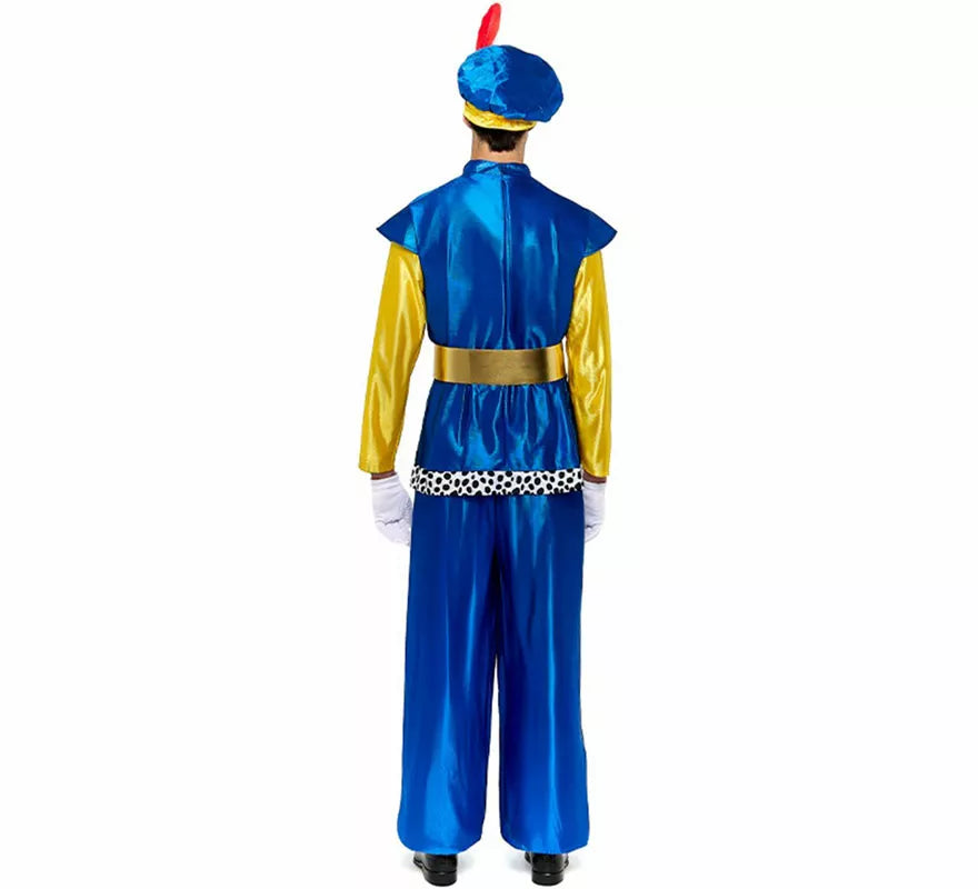 Disfraz de Paje Real azul para hombre