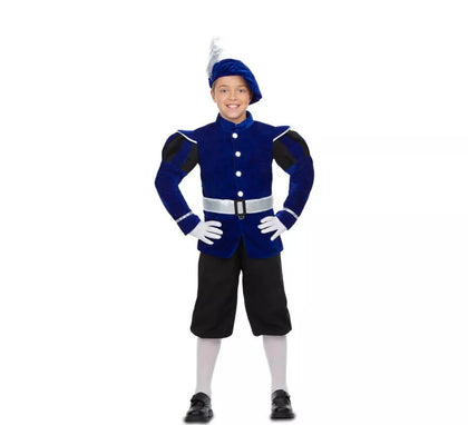 Disfraz de Paje Real Azul para niño