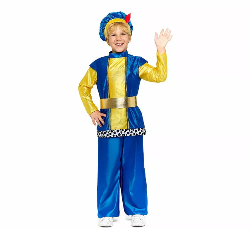 Translation missing: es.Disfraz de Paje Real azul para niño