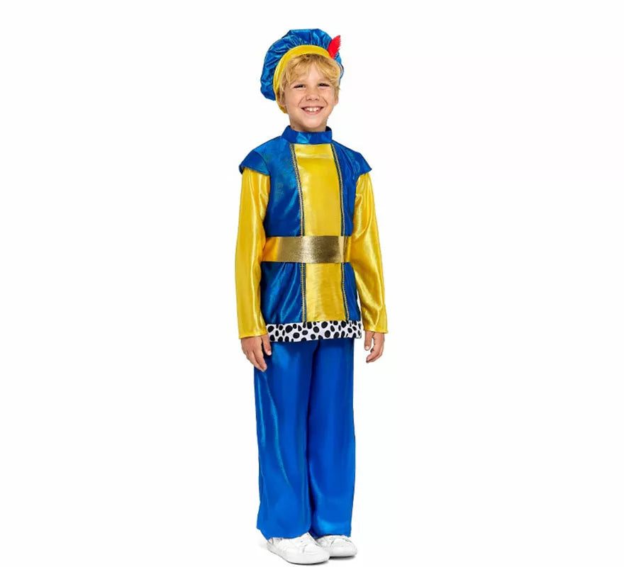Translation missing: de.Disfraz de Paje Real azul para niño