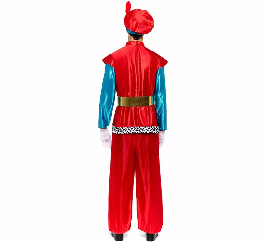 Translation missing: de.Disfraz de Paje Real rojo para hombre