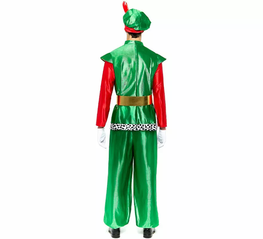 Translation missing: de.Disfraz de Paje Real verde para hombre