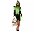 Disfraz de Paje Real Verde para mujer