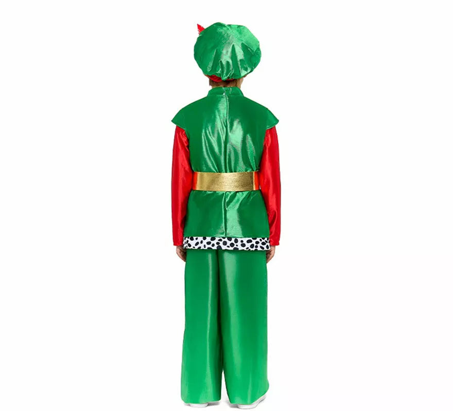 Translation missing: de.Disfraz de Paje Real verde para niño