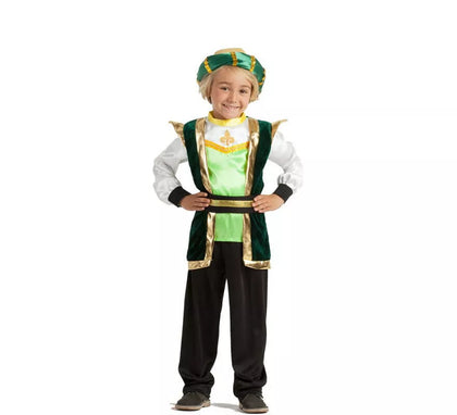 Disfraz de Paje Verde para niño
