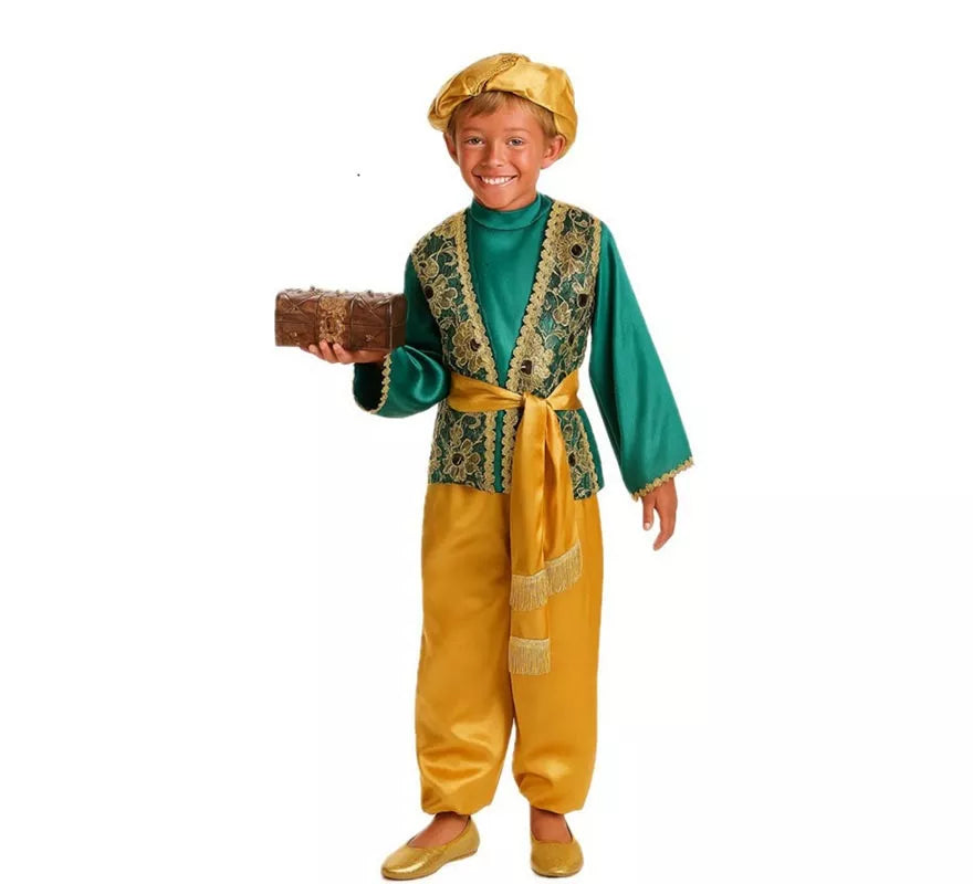 Disfraz de Paje Verde para Niño