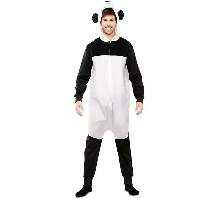 Translation missing: de.Disfraz de Panda Kugurumi con capucha y orejas para adulto