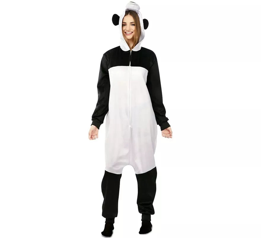 Translation missing: de.Disfraz de Panda Kugurumi con capucha y orejas para adulto