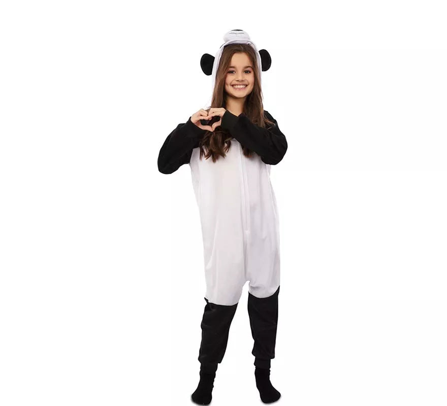Translation missing: de.Disfraz de Panda Kugurumi con capucha y orejas para niños