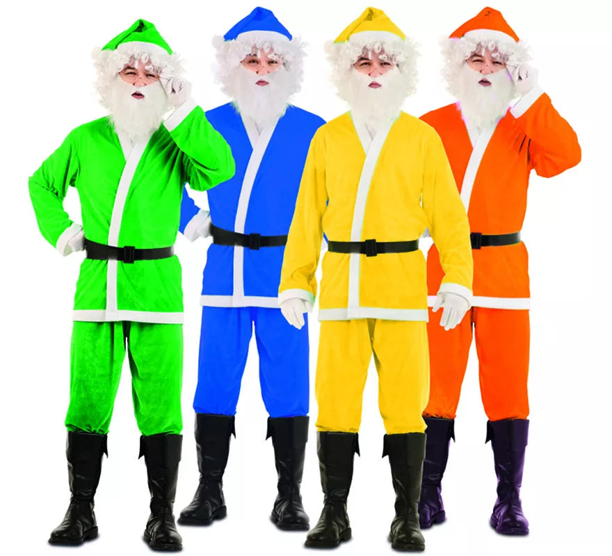 Translation missing: de.Disfraz de Papa Noel Azul para hombre