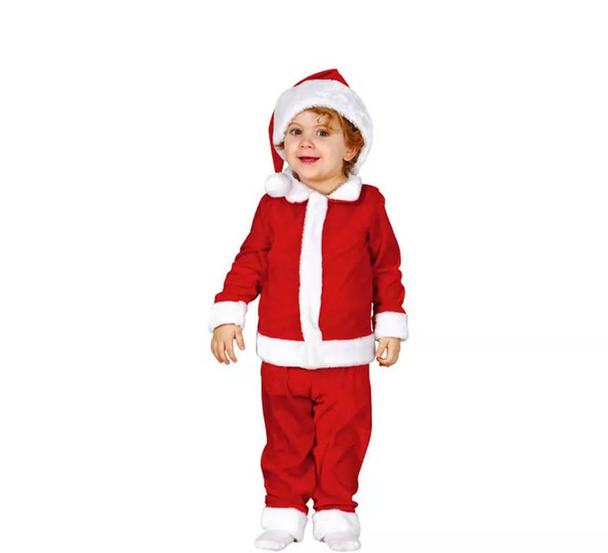 Translation missing: de.Disfraz de Papa Noel Baby para bebé de terciopelo
