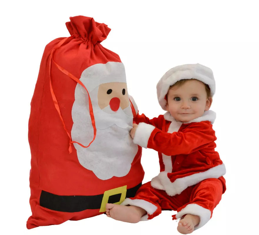 Translation missing: de.Disfraz de Papa Noel Baby para bebé de terciopelo