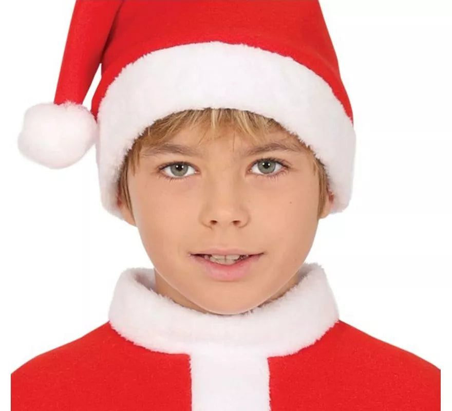 Translation missing: de.Disfraz de Papá Noel clásico con gorro y cinturón para niño