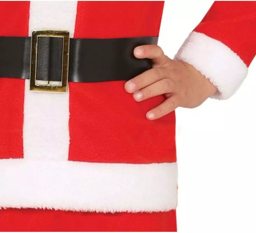 Translation missing: de.Disfraz de Papá Noel clásico con gorro y cinturón para niño
