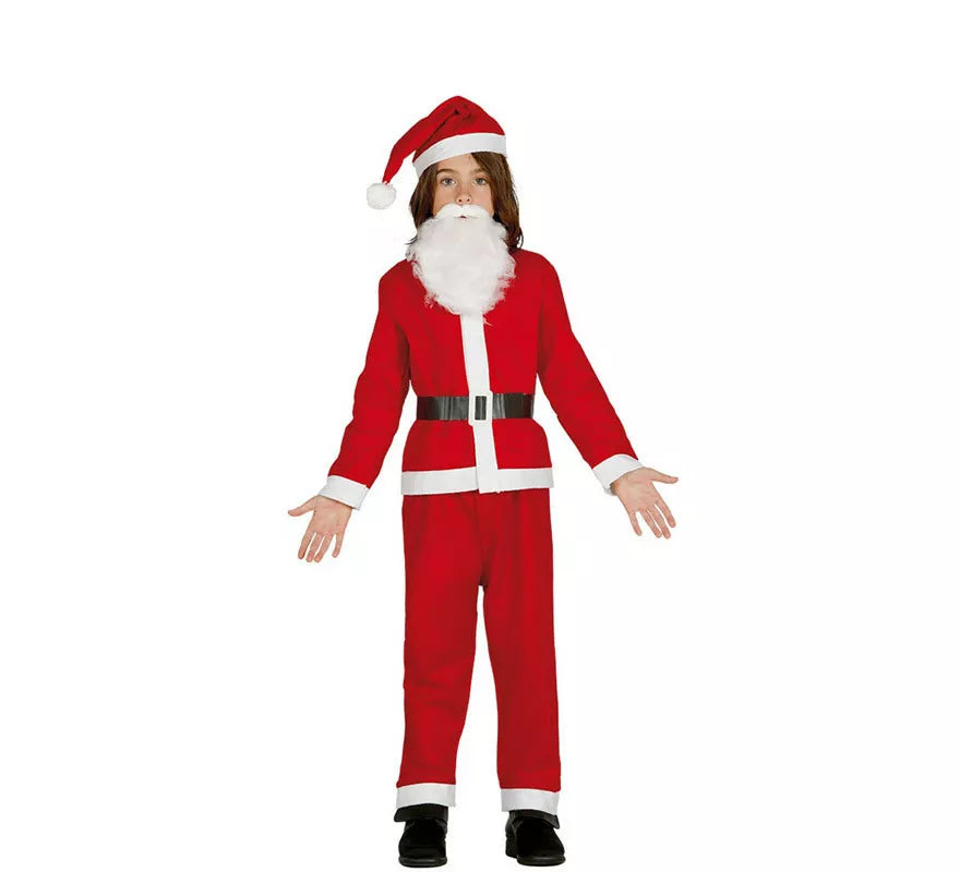 Translation missing: de.Disfraz de Papa Noel con barba para niño