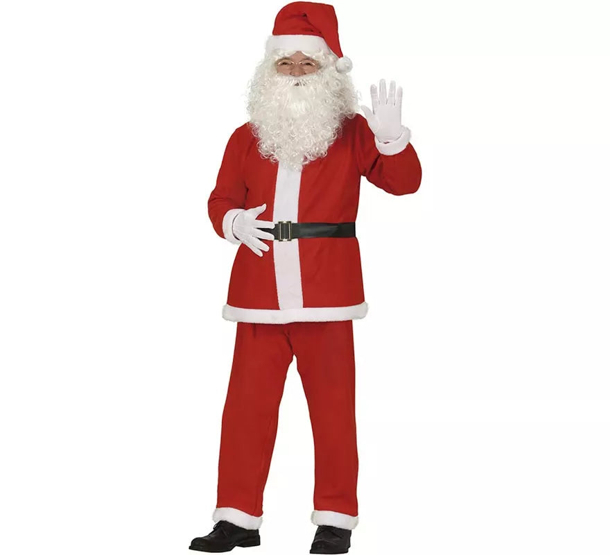 Translation missing: de.Disfraz de Papá Noel con cinturón negro para hombre