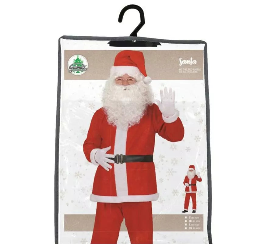 Disfraz de Papá Noel con cinturón negro para hombre