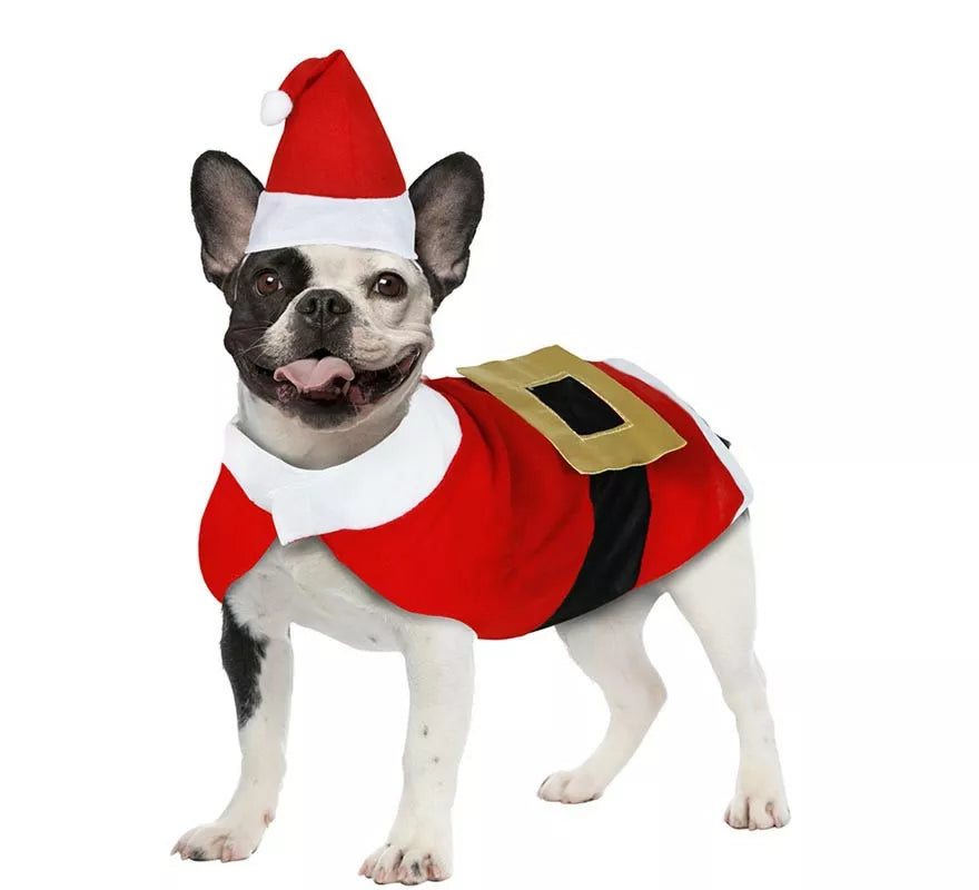 Translation missing: de.Disfraz de Papá Noel con cinturón para perro