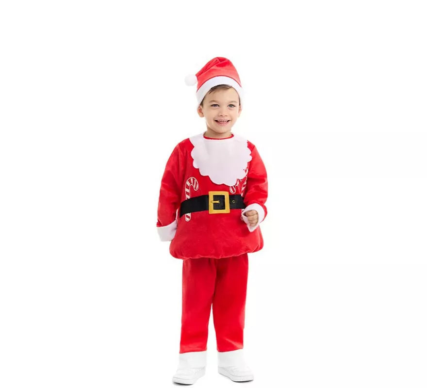Translation missing: de.Disfraz de Papá Noel con gorro para bebé y niño