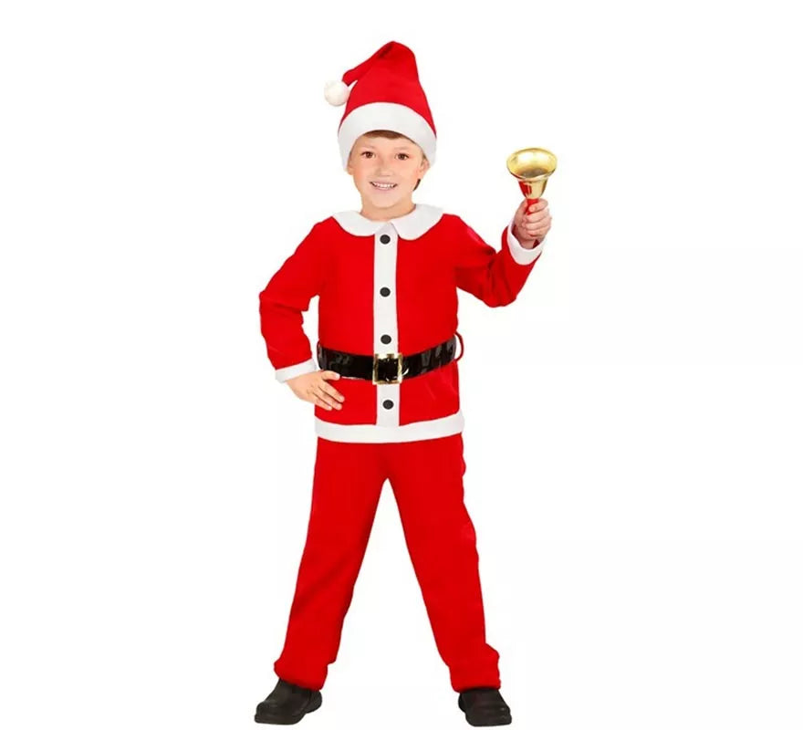 Translation missing: de.Disfraz de Papá Noel de Franela para niño