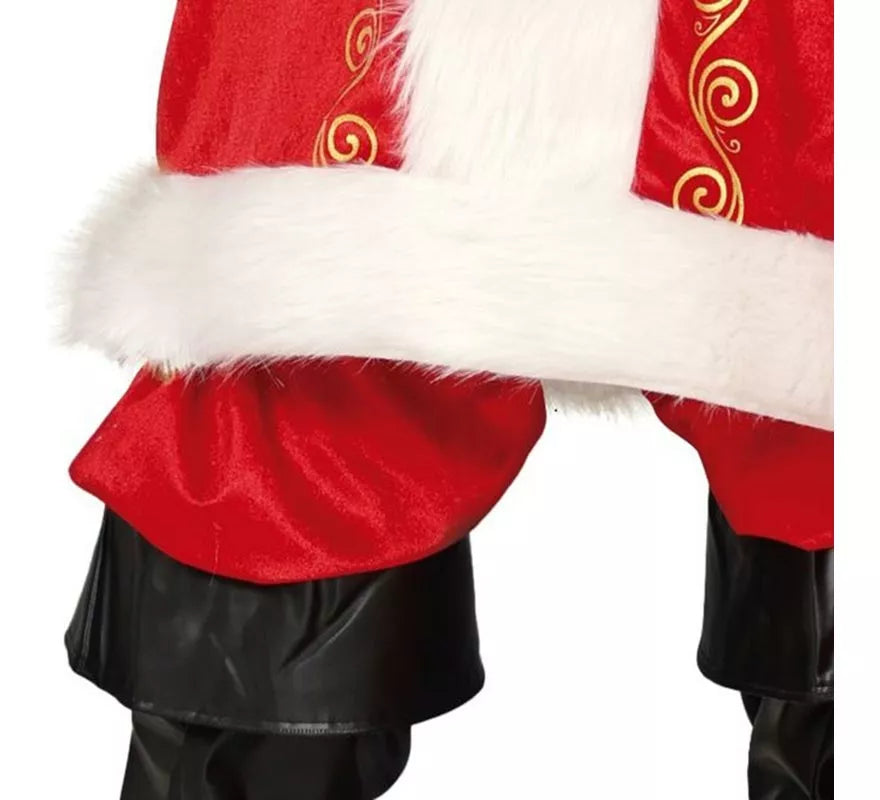 Translation missing: de.Disfraz de Papá Noel rojo tradicional con gorro para hombre