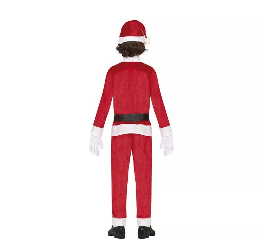 Translation missing: de.Disfraz de Papá Noel rojo y blanco con gorro para niño