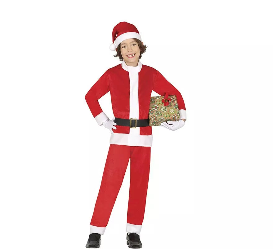 Translation missing: de.Disfraz de Papá Noel rojo y blanco con gorro para niño