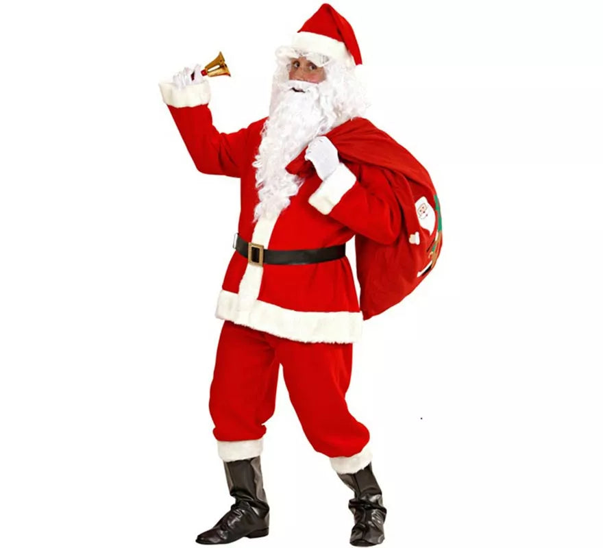 Disfraz de Papá Noel Súper Lujo para hombre